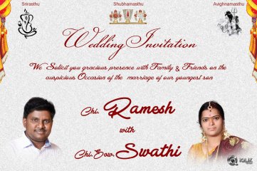 Thagubothu Ramesh Wedding Invitation Cards